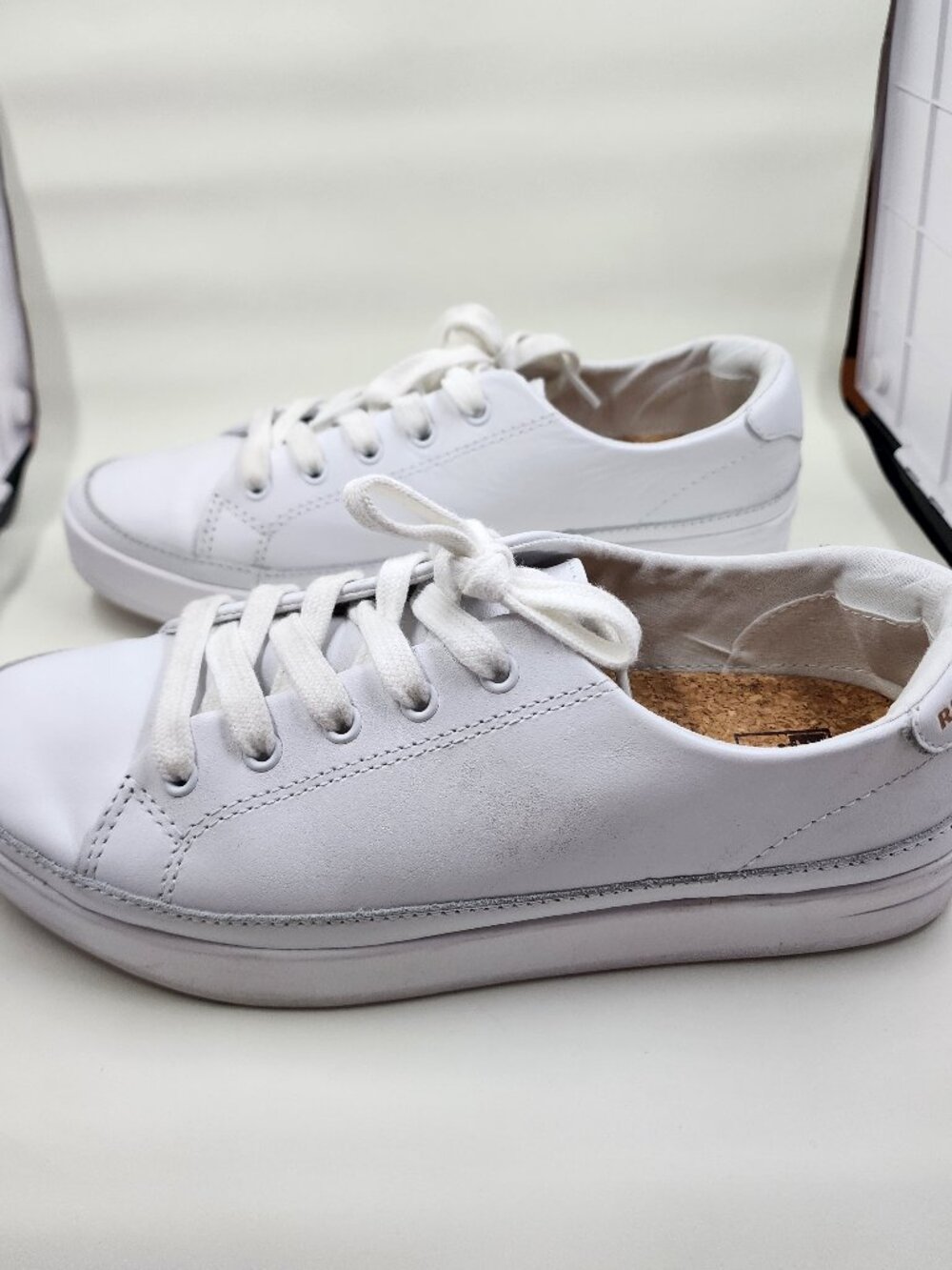 Reef White Leather Tennis Shoes Cushion Sunset Women's Size 8